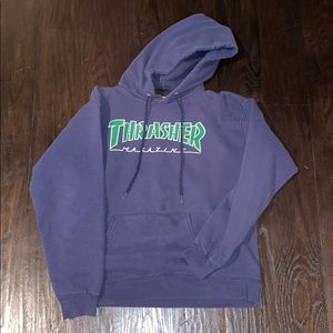 Thrasher Hoodie with Green Logo